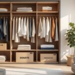 apprenez à organiser votre dressing minimaliste grâce à des conseils pratiques pour le rangement, le tri efficace et le don responsable de vos vêtements.